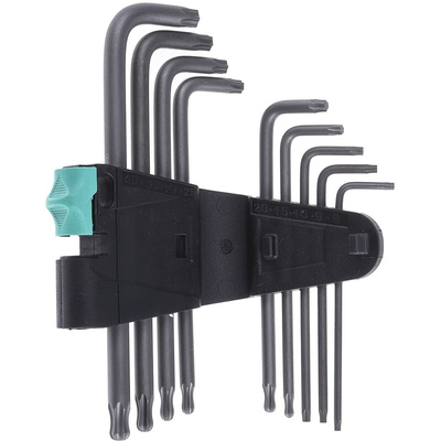 Wera 9-Piece Torx Key Set, 139 x 72 x 25 mm Size, L Shape, Long Arm