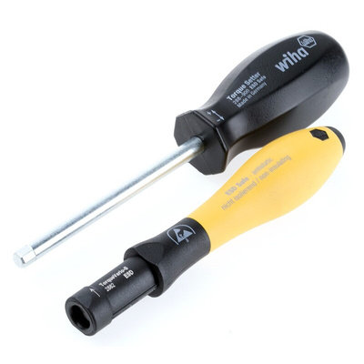 Wiha Tools Adjustable Hex Torque Screwdriver, 0.4 → 1.0Nm, 4 mm Drive, ESD Safe, ±6 % Accuracy