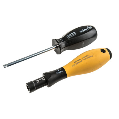 Wiha Tools Adjustable Hex Torque Screwdriver, 0.5 → 2.0Nm, 4 mm Drive, ESD Safe, ±6 % Accuracy