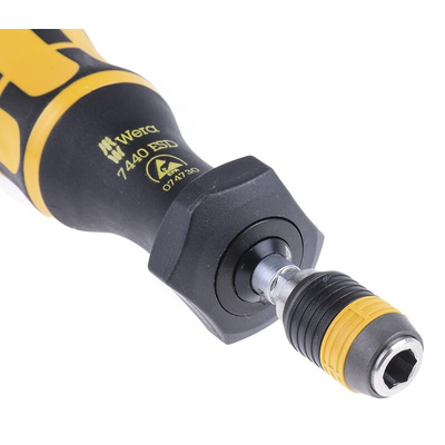 Wera Adjustable Torque Screwdriver, 0.3 → 1.2Nm, 1/4 in Drive, ESD Safe, ±6 % Accuracy