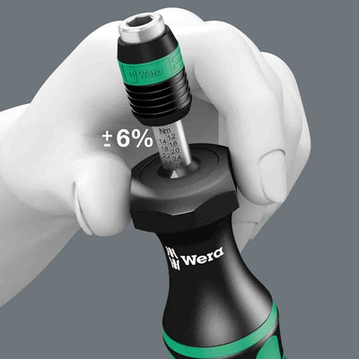 Wera Hex Torque Screwdriver & Bit Set, 0.3 → 3Nm, 1/4 in Drive, ± 6 % Accuracy