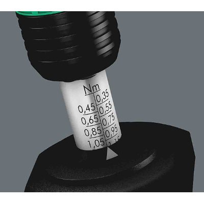 Wera Hex Torque Screwdriver & Bit Set, 0.3 → 3Nm, 1/4 in Drive, ± 6 % Accuracy