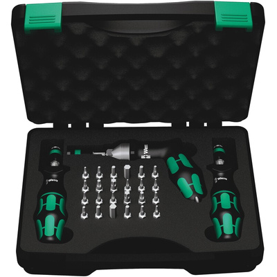 Wera Torque Screwdriver & Bit Set, 0.3 → 6Nm, ± 6 % Accuracy