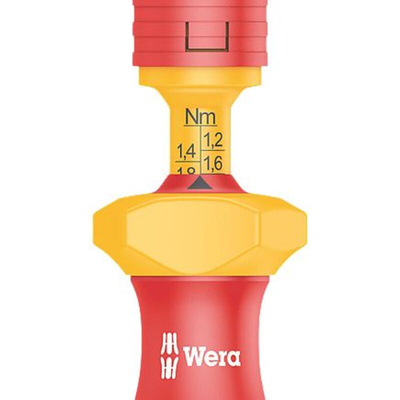 Wera Adjustable Torque Handle Torque Screwdriver, 1.2 → 3Nm, 1.2 → 3 Nm Accuracy