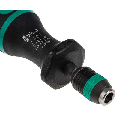 Wera Pre-set Hex Torque Screwdriver, 1.2Nm, 1/4 in Drive, ±6 % Accuracy