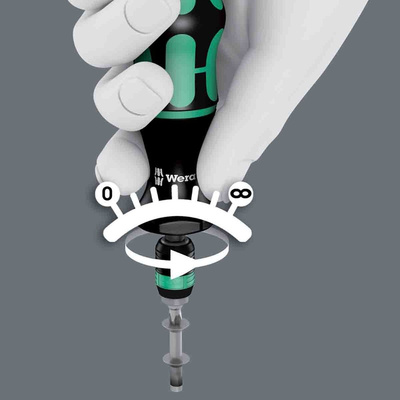 Wera Pre-Settable Hex Torque Screwdriver, 2.5 → 11.5lb/in, 1/4 in Drive, ±6 % Accuracy
