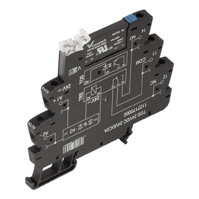 Weidmuller TOS Series , 24V SPDT Interface Relay Module, Screw Terminal , DIN Rail