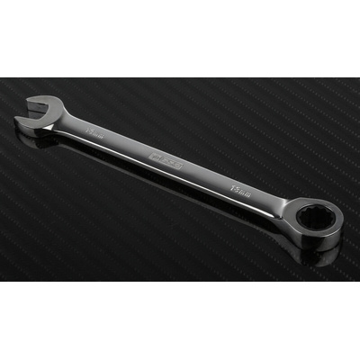 RS PRO Combination Ratchet Spanner, 13mm, Metric, Double Ended, 180 mm Overall