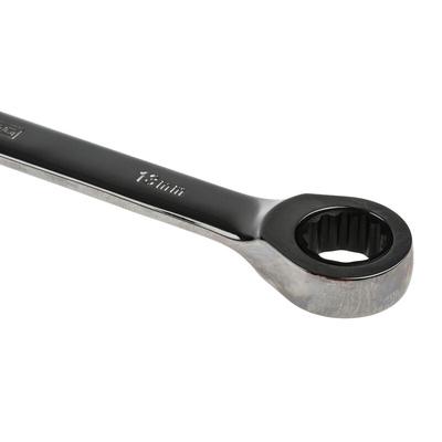 RS PRO Combination Ratchet Spanner, 13mm, Metric, Double Ended, 180 mm Overall