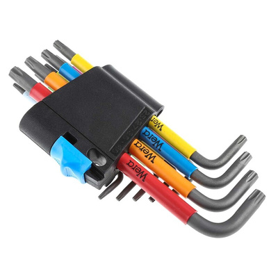 Wera 9-Piece Torx Key Set, 139 x 72 x 25 mm Size, L Shape, Long Arm