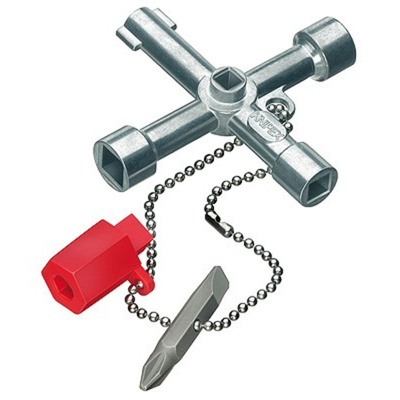 Knipex Diecast Zinc 3-way Control Cabinet Key
