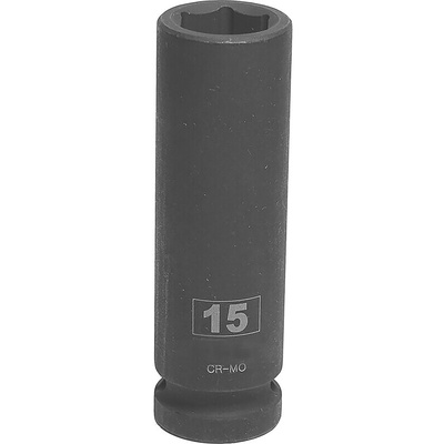 RS PRO 15mm, 1/2 in Drive Deep Impact Socket Hexagon