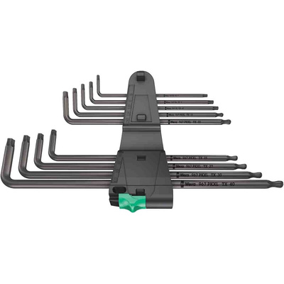 Wera 9-Piece Torx Key Set, L Shape, Long Arm