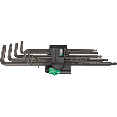 Wera 9-Piece Torx Key Set, L Shape, Long Arm