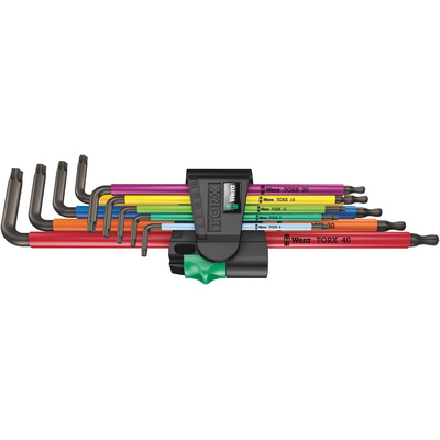 Wera 9-Piece Torx Key Set, L Shape, Long Arm