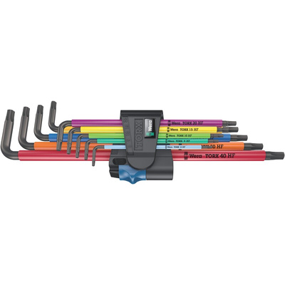 Wera 9-Piece Torx Key Set, L Shape, Long Arm