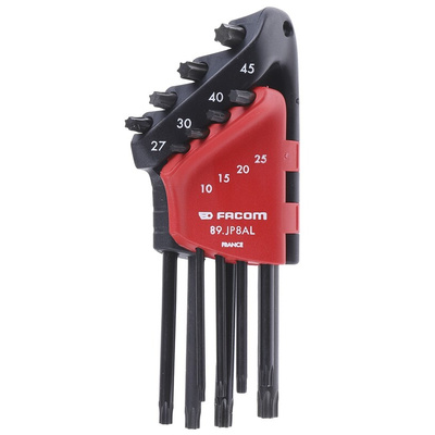 Facom 8-Piece Torx Key Set, Long Arm