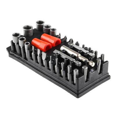 RS PRO 30-Piece Metric 1/4 in Standard Socket/Bit Set , 6 point; Hex Bit; Pozidriv Bit; Slotted Bit; Torx Bit