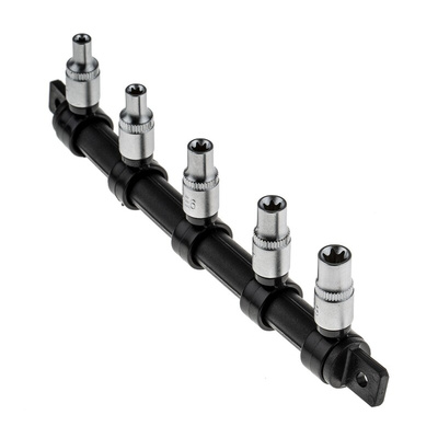 RS PRO 5-Piece 1/4 in Standard Socket Set , e-Torx