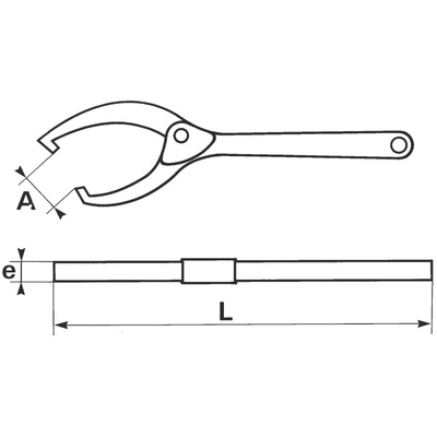 SAM 115 140mm Hook Spanner 320 mm