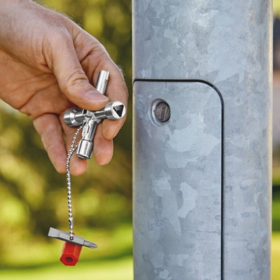 Knipex Diecast Zinc 7-way Control Cabinet Key, 5 → 11 mm Capacity