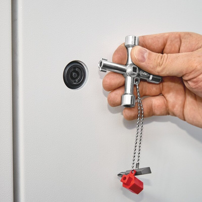 Knipex Diecast Zinc 7-way Control Cabinet Key, 5 → 11 mm Capacity