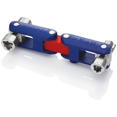 Knipex Diecast Zinc 9-way Control Cabinet Key, 5 → 11 mm Capacity