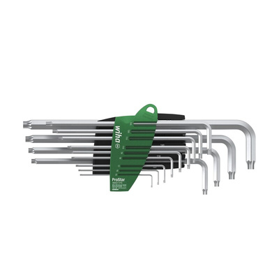 Wiha Tools 13-Piece Torx Key Set, T5 to T50 Size, L Shape, Long Arm