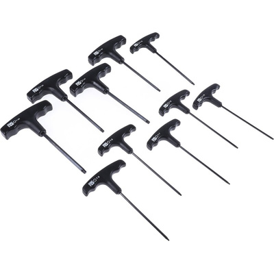 RS PRO 10-Piece Torx Key Set, T Shape, Long Arm