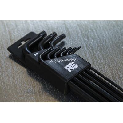RS PRO 9-Piece Torx Key Set, L Shape