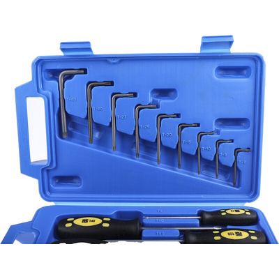 RS PRO 18-Piece Torx Key Set, L Shape