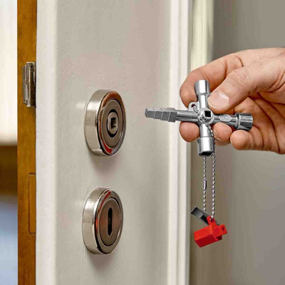 Knipex Diecast Zinc 10-way Control Cabinet Key