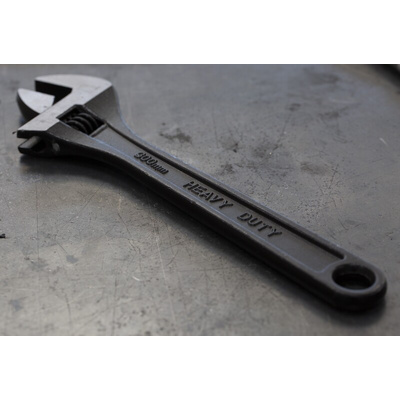 RS PRO Adjustable Spanner, 304.8 mm Overall, 34mm Jaw Capacity, Metal Handle