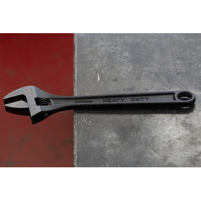RS PRO Adjustable Spanner, 304.8 mm Overall, 34mm Jaw Capacity, Metal Handle