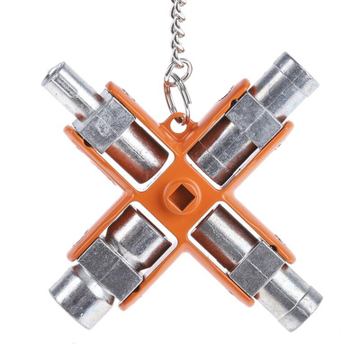 Bahco 8-way Control Cabinet Key, 10 (Triangular Lock) mm, 11 (Square Lock) mm Capacity