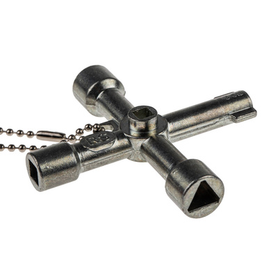 RS PRO Aluminium 4-way Control Cabinet Key