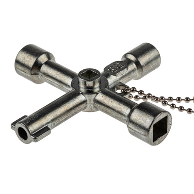 RS PRO Aluminium 4-way Control Cabinet Key