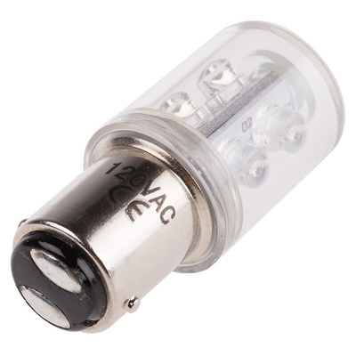 RS PRO Green, BA15d 130 V ac