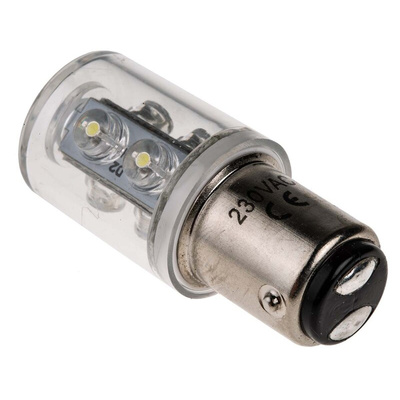 RS PRO White, BA15d 230 V ac