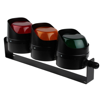 Moflash LED TL Series LED Beacon, 3 Lights, 8 → 20 V ac/dc, Wall Mount