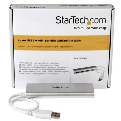 Startech 4x USB A Port Hub, USB 3.0 - USB Bus Powered