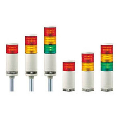 Patlite LMS Series Amber, Green, Red Signal Tower, 24 V ac/dc