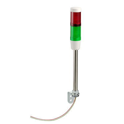 Schneider Electric Harmony XVM Series Red/Green Buzzer Signal Tower, 2 Lights, 24 V ac/dc, Base Mount