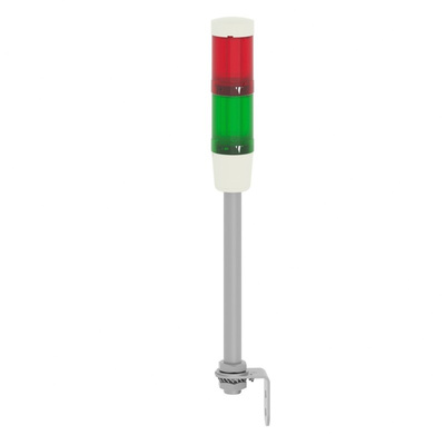 Schneider Electric Harmony XVM Series Red/Green Buzzer Signal Tower, 2 Lights, 24 V ac/dc, Base Mount