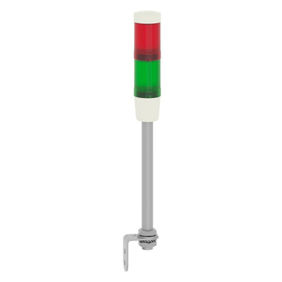 Schneider Electric Harmony XVM Series Red/Green Buzzer Signal Tower, 2 Lights, 24 V ac/dc, Base Mount
