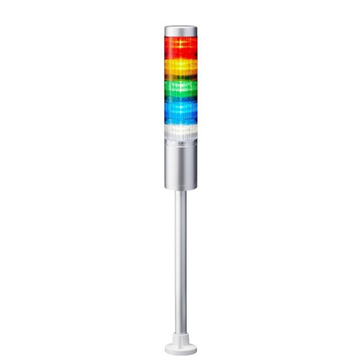 Patlite LR6 Series Coloured Signal Tower, 5 Lights, 24 V dc, Pole Mount