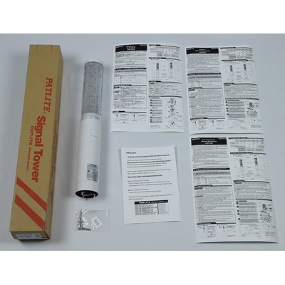 Patlite LA6-POE Series Clear Buzzer Signal Tower, 5 Lights, Direct Mount
