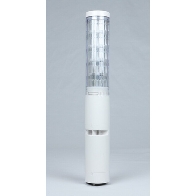 Patlite LA6-POE Series Clear Buzzer Signal Tower, 5 Lights, Direct Mount