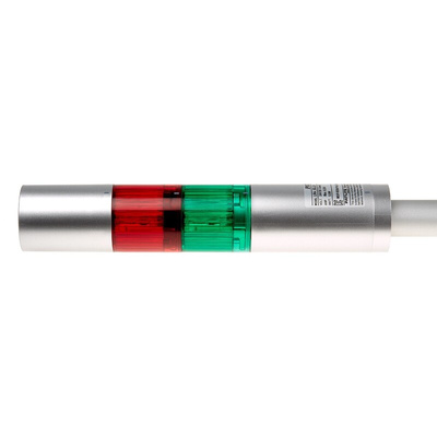 Patlite LR4 Series Coloured Buzzer Signal Tower, 2 Lights, 24 V dc, Pole Mount