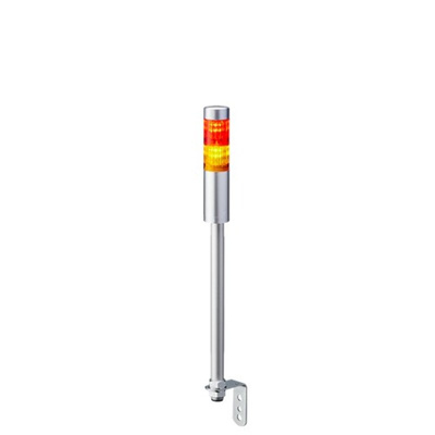 Patlite LR4 Series Coloured Signal Tower, 2 Lights, 24 V dc, Pole Mount